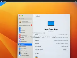 Laptop Apple MacBook Pro 2017 16GB Intel Core 7 SSD 500GB