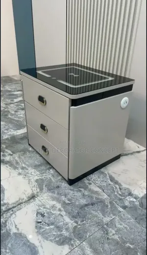Smart Bedside Cabinet With Wireless Charging USB Ports – 3 Drawers*