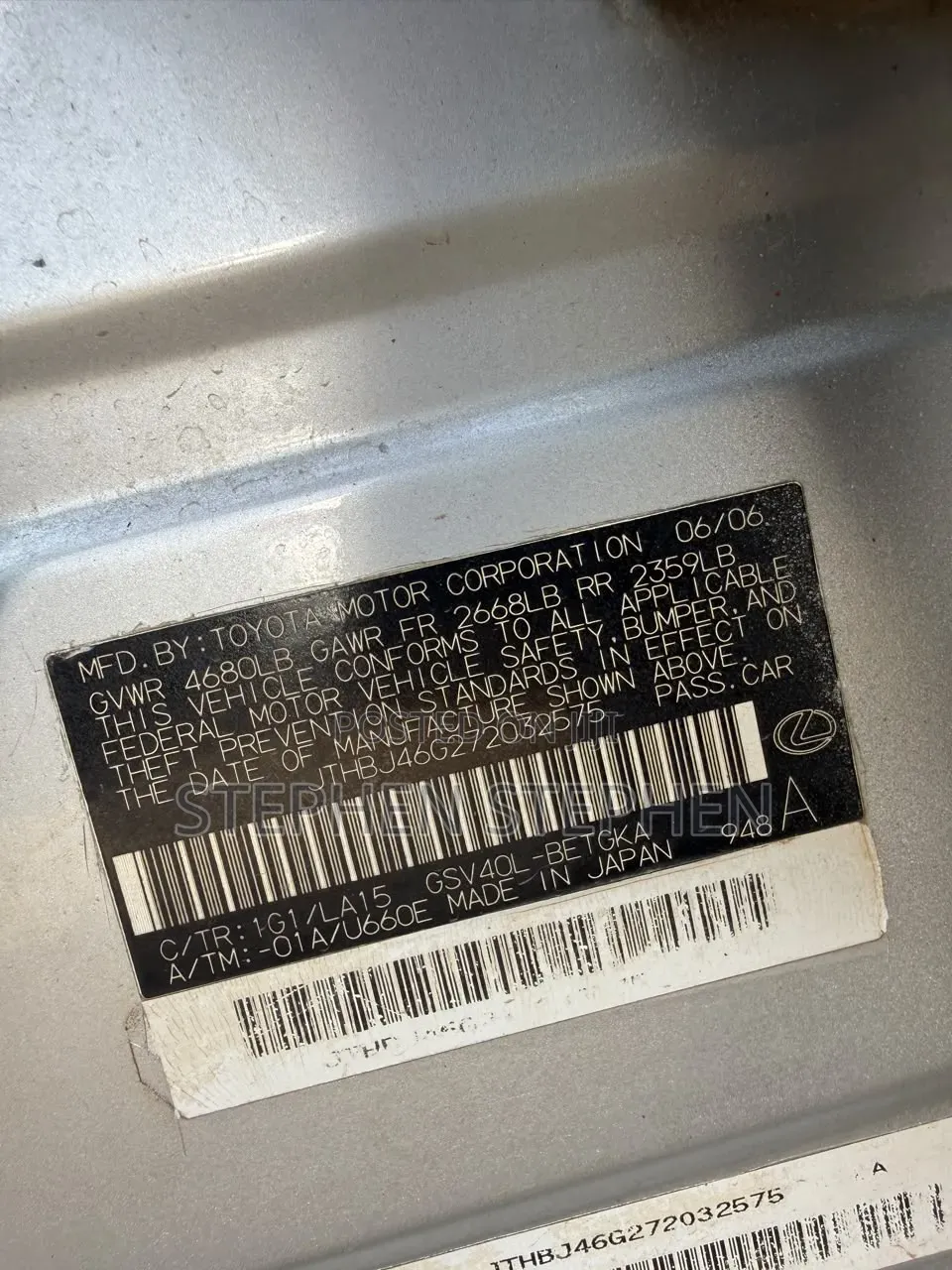 Lexus ES 350 2008 Silver