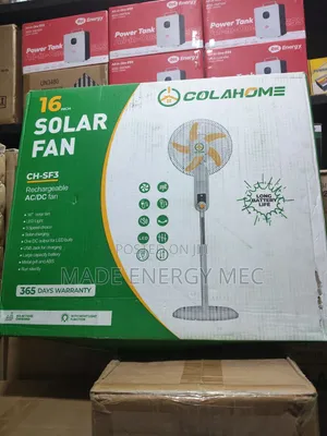 Colahome 16′′ Rechargeable Solar Fan – CH-SF3 | AC/DC Fan
