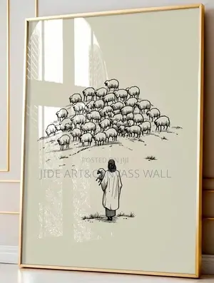 Jesus and His Flocks Acrylic Wall Frame