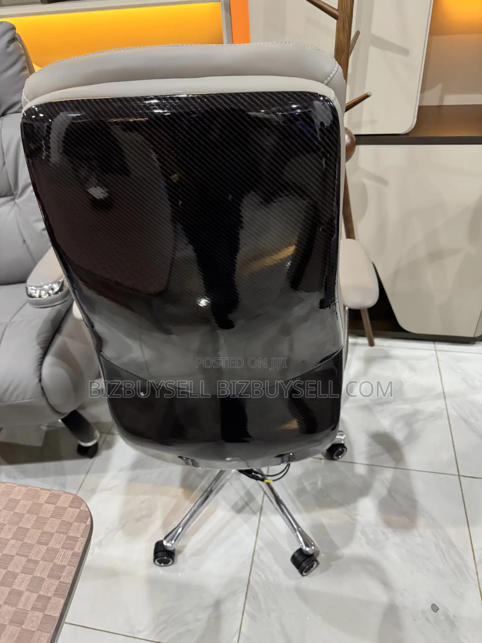 Modern Grey High-Back Ergonomic Massage Office Chair