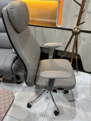 Modern Grey High-Back Ergonomic Massage Office Chair