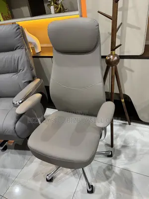 Modern Grey High-Back Ergonomic Massage Office Chair