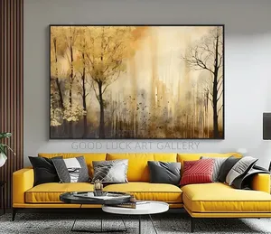 Golden Forest Landscape Canvas