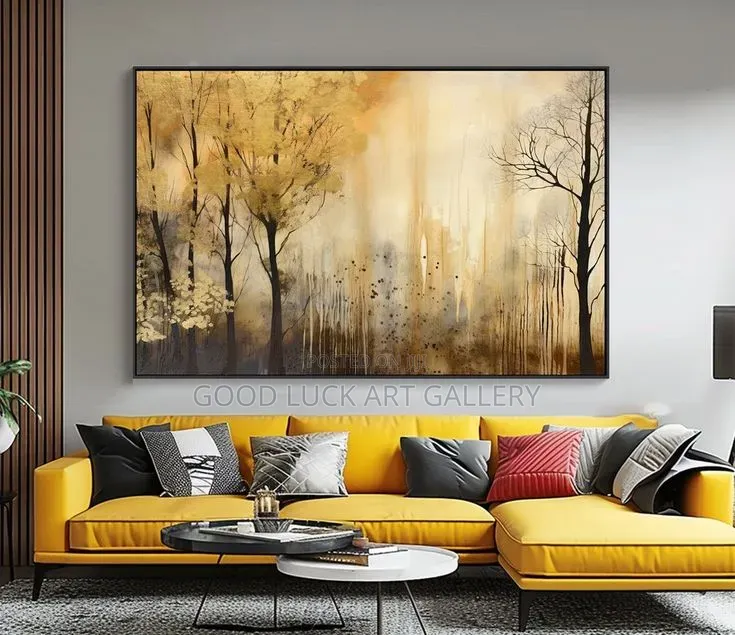 Golden Forest Landscape Canvas