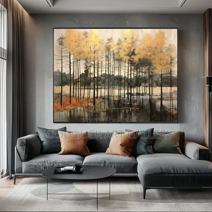 Golden Forest Landscape Canvas
