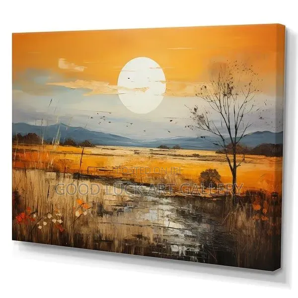 Golden Forest Landscape Canvas