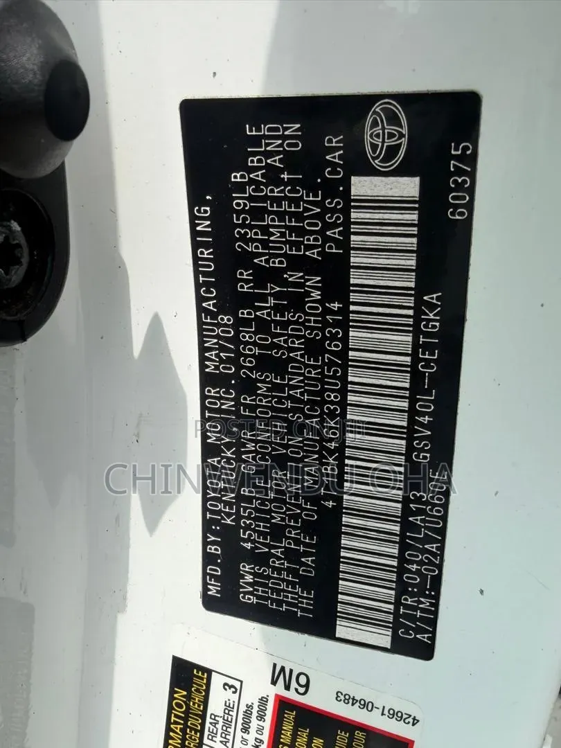 Toyota Camry 2008 Silver