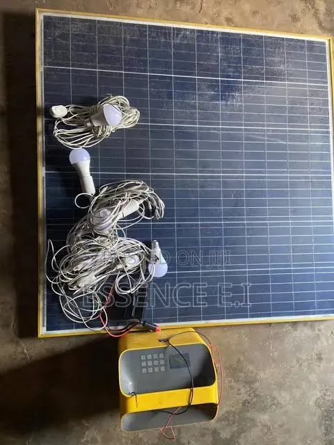 Solar Generator With Inverter, Bulbs, and Panel