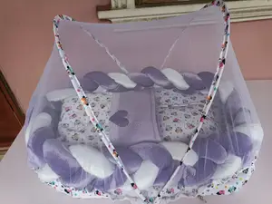 Baby Bed With Braided Bumper N Duvet Cover