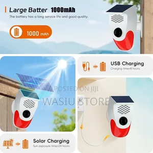 Solar-Powered Motion Sensor Alarm Designed for Outdoor Security
