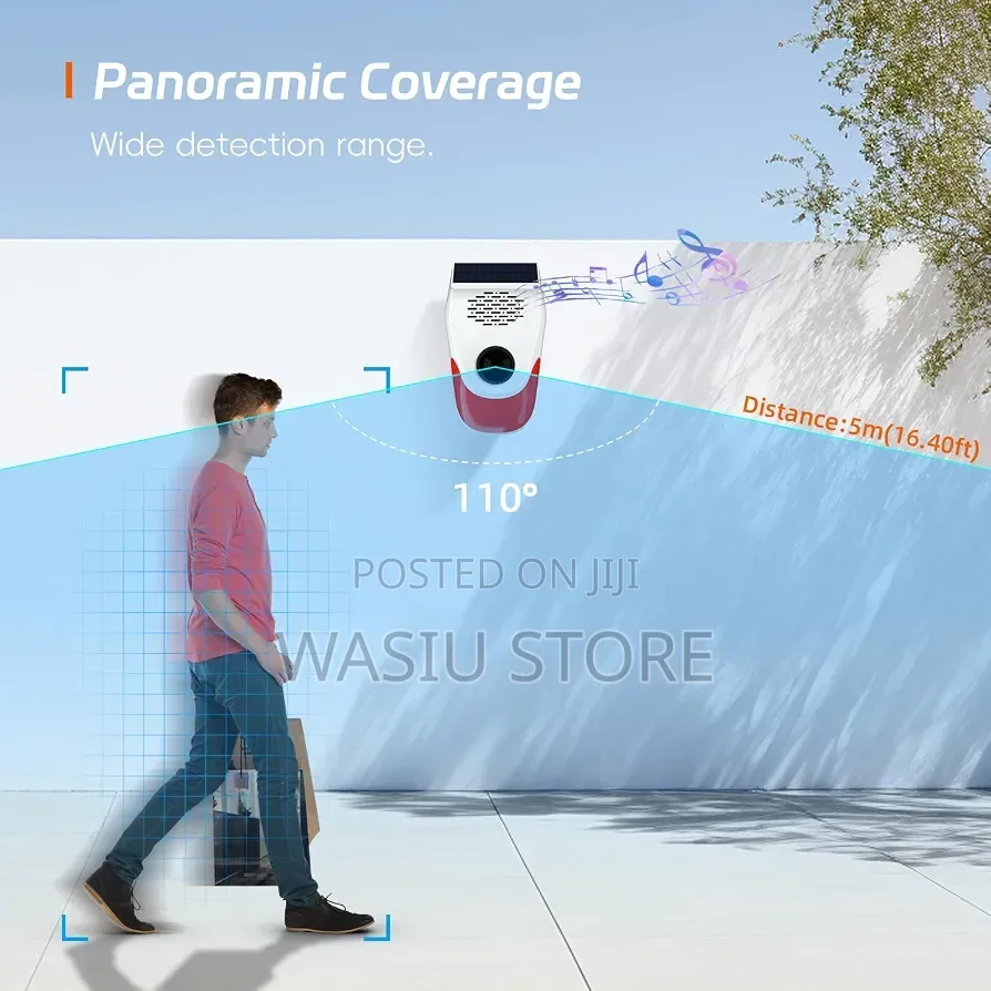Solar-Powered Motion Sensor Alarm Designed for Outdoor Security