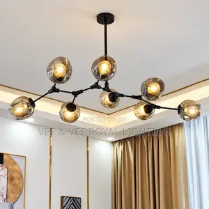 Modern Nordic Magic Bean 7-Glass Chandelier- For Living Room Hotels