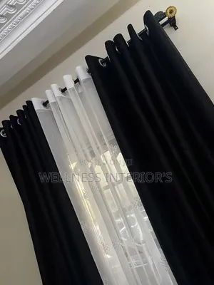 Plain Black Curtain