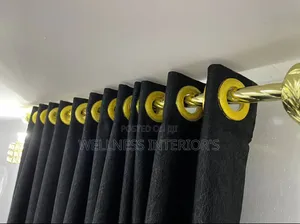 Plain Black Curtain