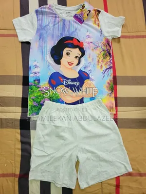 Disney Princess Snow Off-White 2-Piece Kids Loungewear-Softgrey