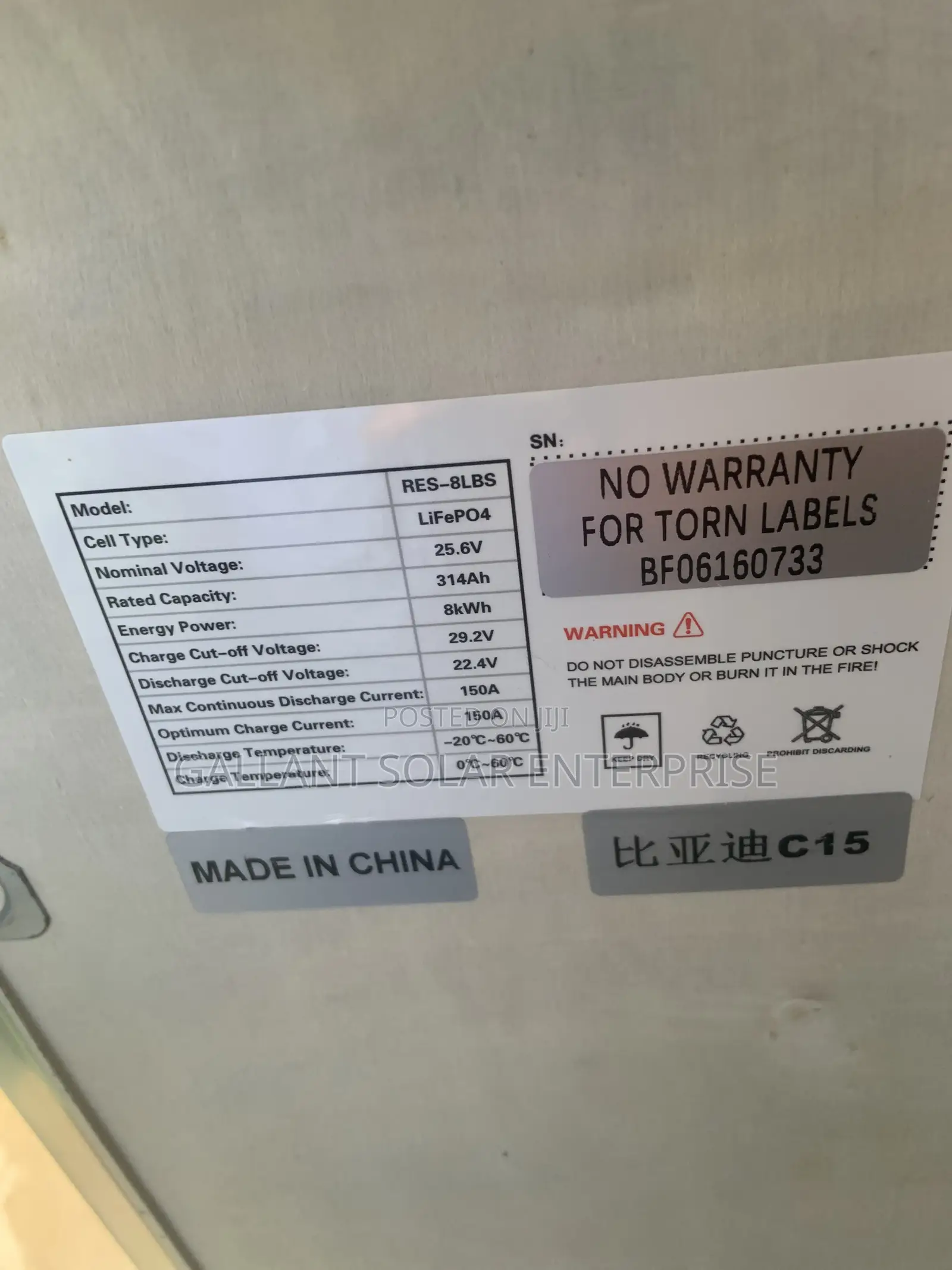 Hyper Power 8kwh Lithium Battery 24v