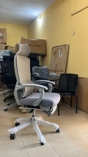 Ergonomic Mesh Office Chair With Headrest Footrest