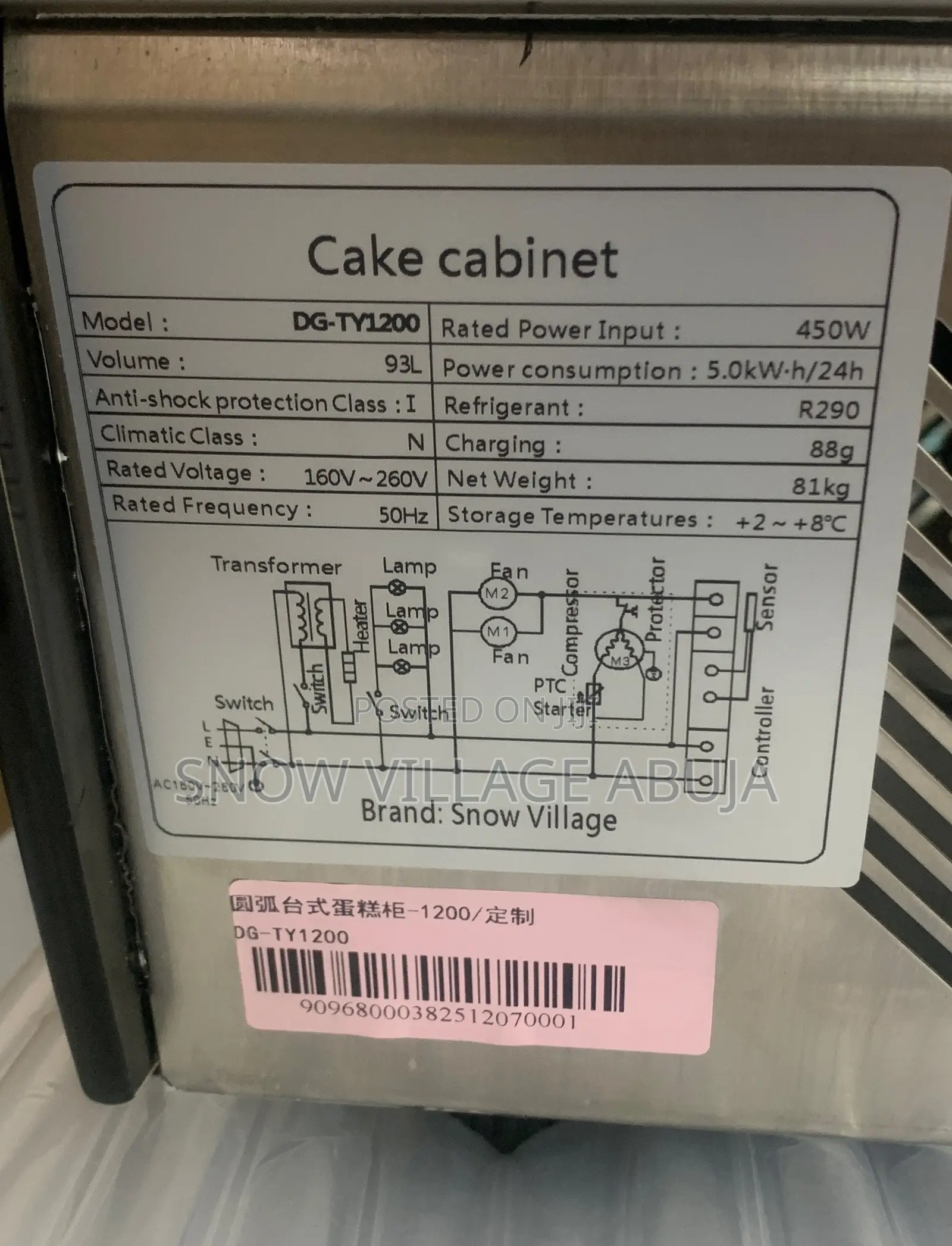 Cake Display Showcase