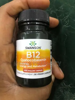 Swanson Vitamins, Vitamin B12, 500 McG, 30 Vegan Capsules