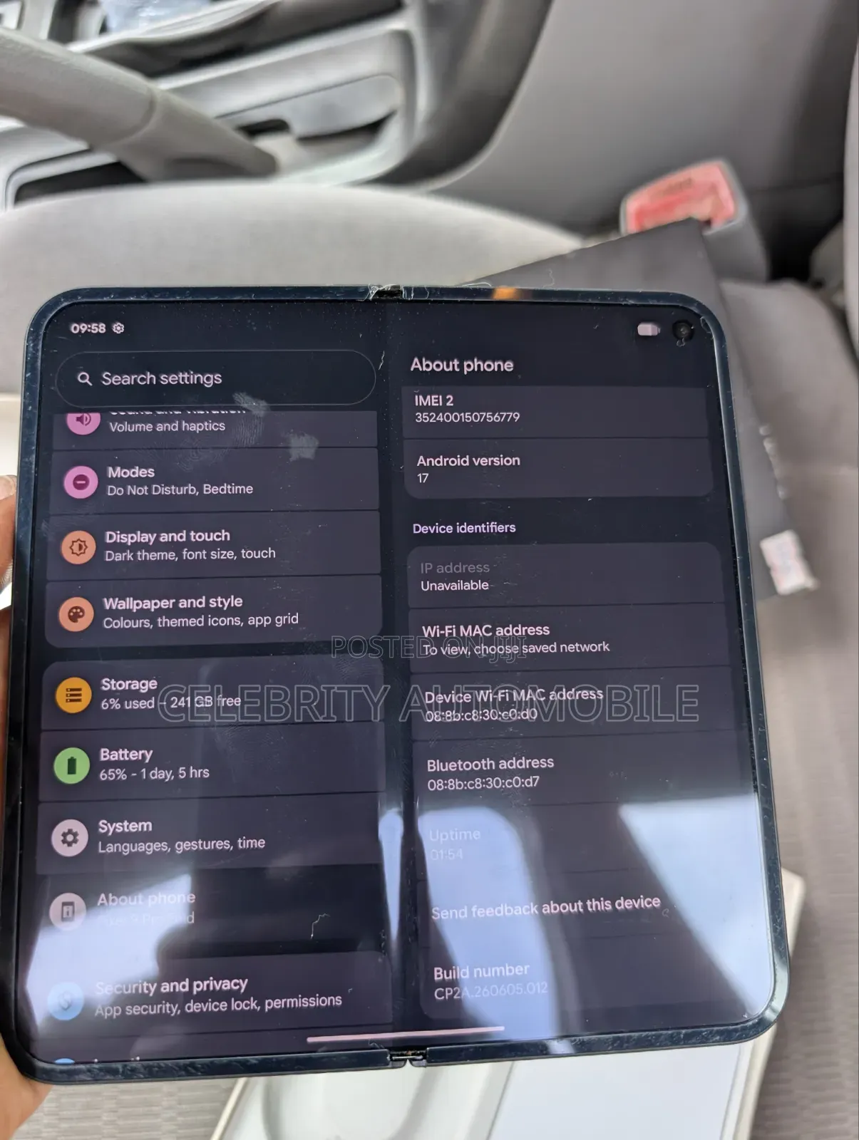 Google Pixel 9 Pro Fold 256 GB Black
