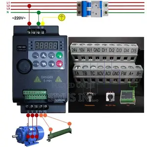 5.5/7.5kw VFD Inverter 1-Phase-Input to 3-Phase-Output