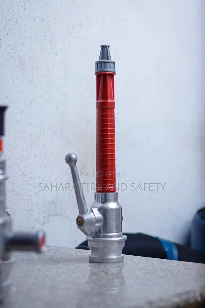 Fire Nozzle Attached to Fire Hose