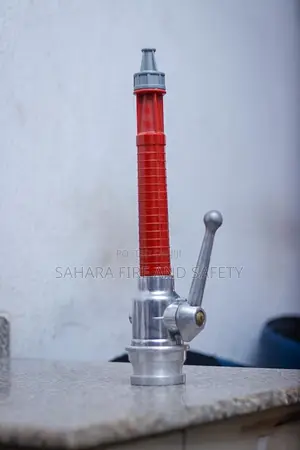 Fire Nozzle Attached to Fire Hose