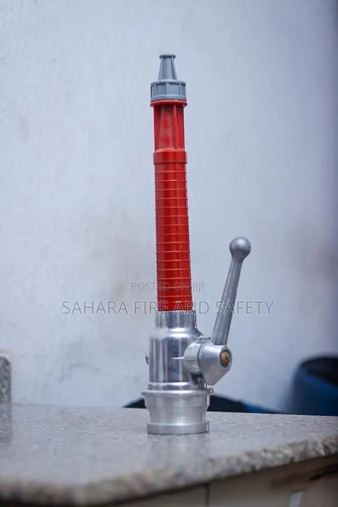 Fire Nozzle Attached to Fire Hose