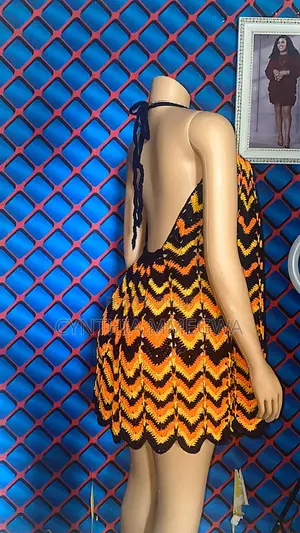 Crochet Backless Gown