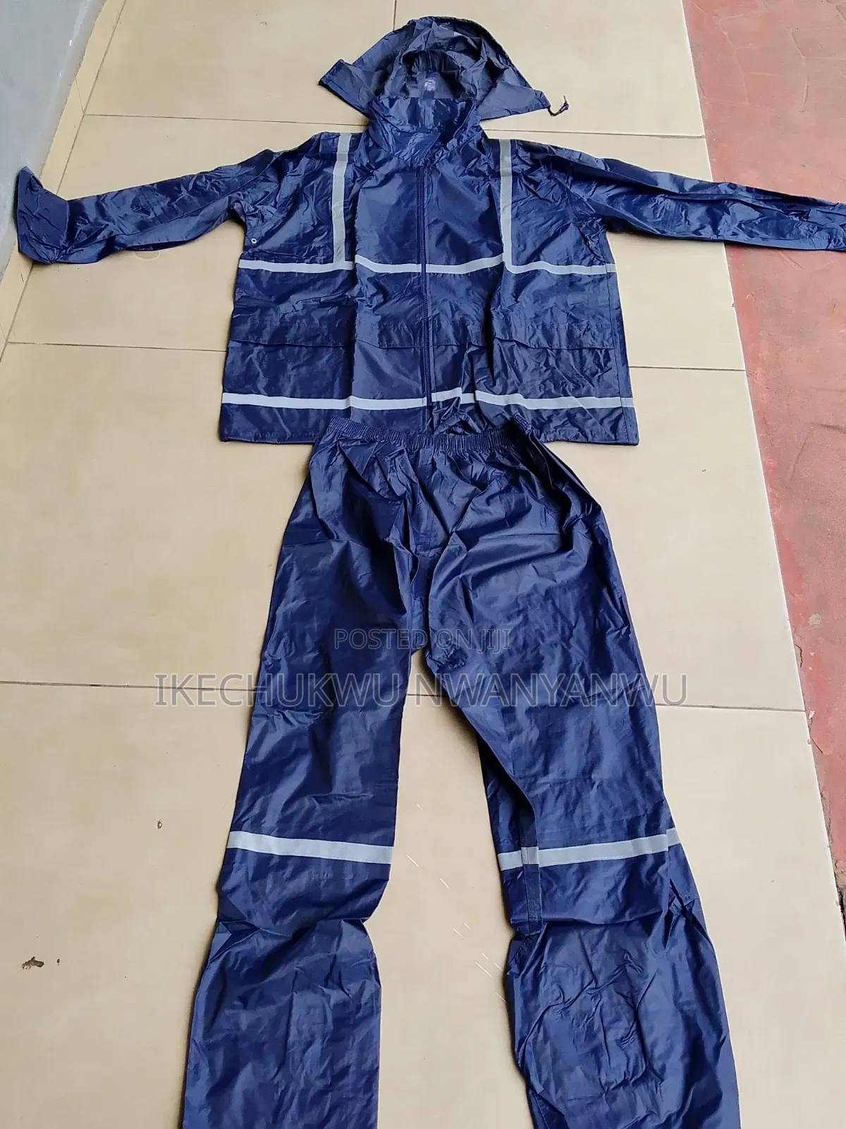 Blue Reflective Raincoat