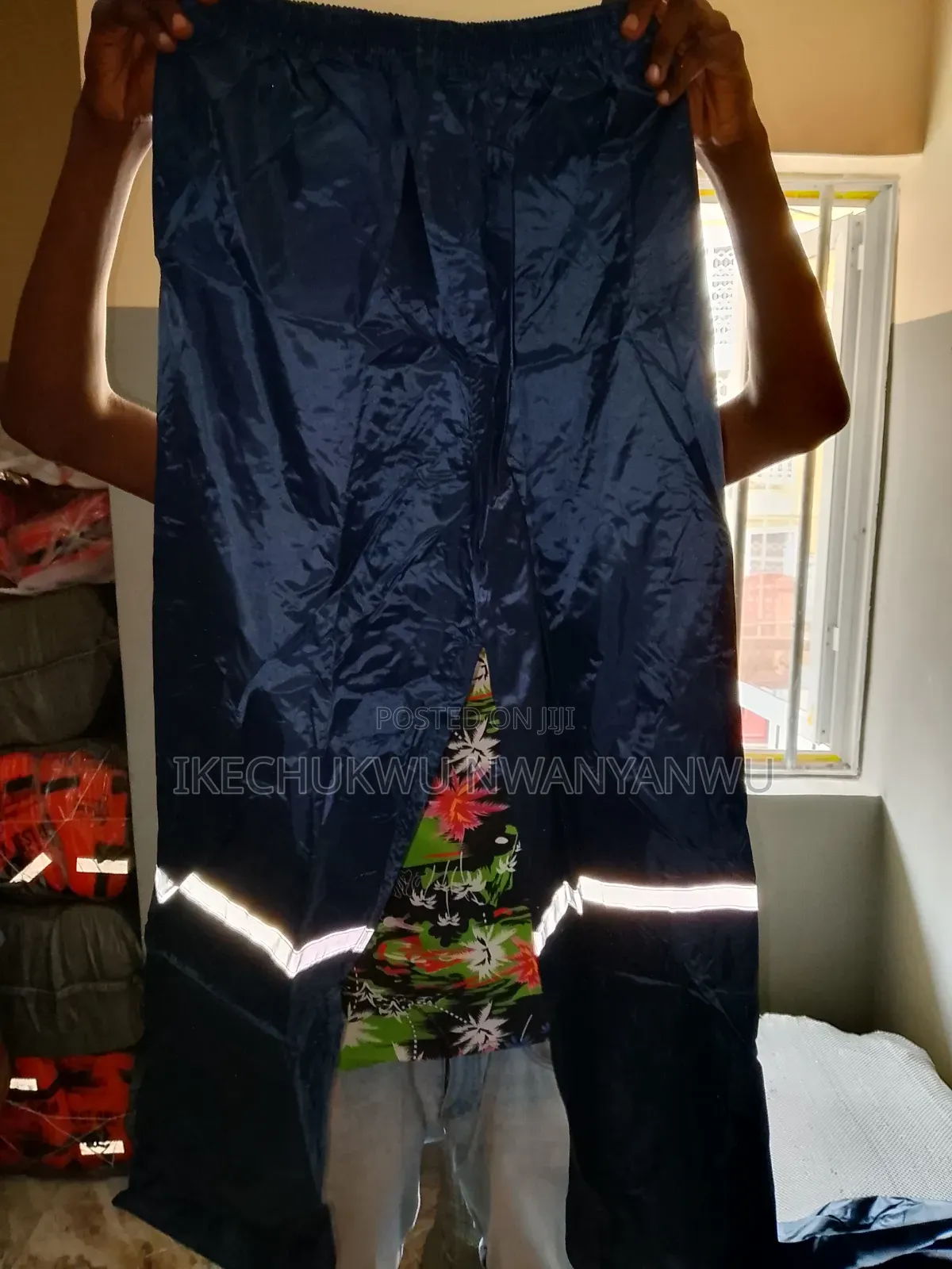 Blue Reflective Raincoat