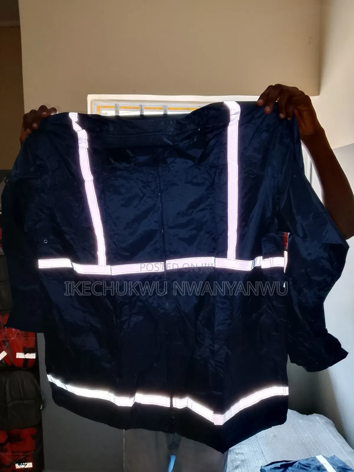 Blue Reflective Raincoat