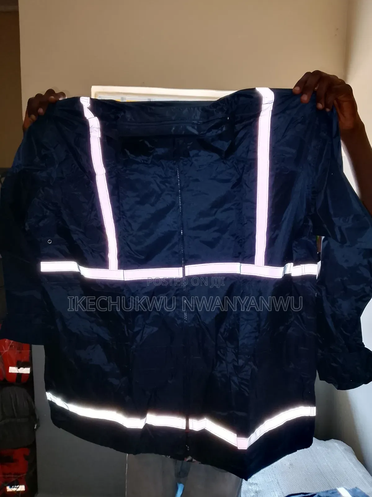 Blue Reflective Raincoat