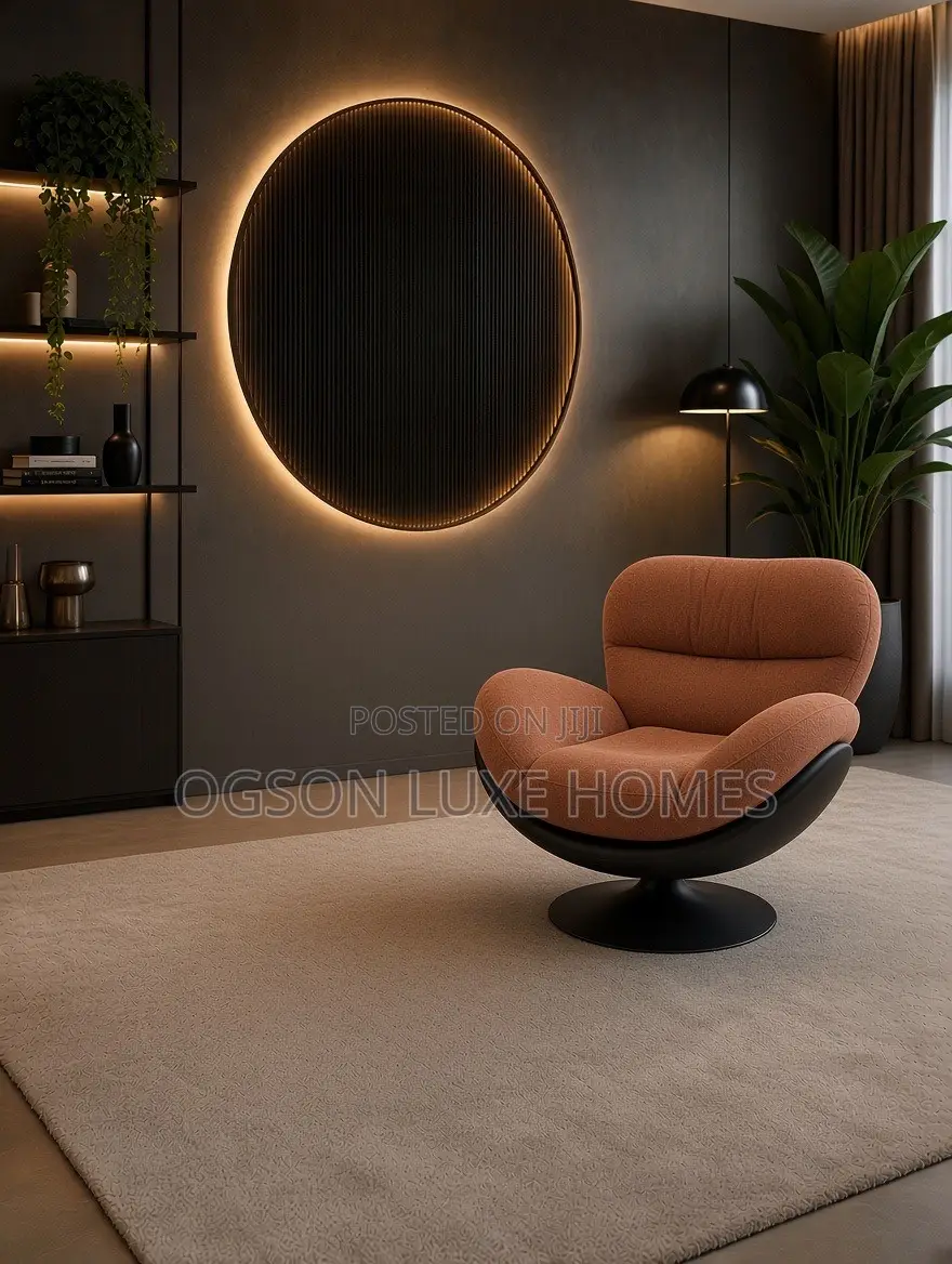 Relaxable Accent Chair With Fabric Texture