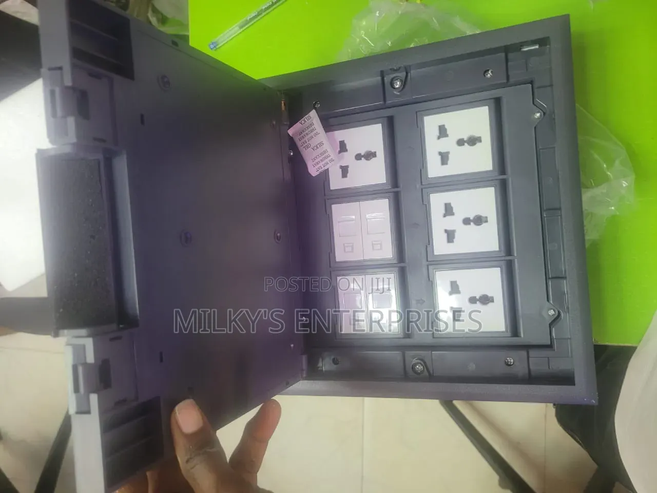 Original Metal Floor Box With 4 Multi Socket and 4 Data.
