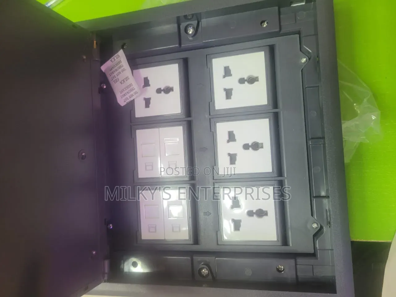 Original Metal Floor Box With 4 Multi Socket and 4 Data.