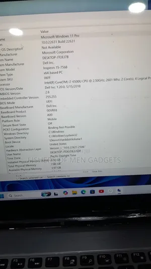 Laptop Dell Inspiron 15 7568 8GB Intel Core i7 SSD 256GB