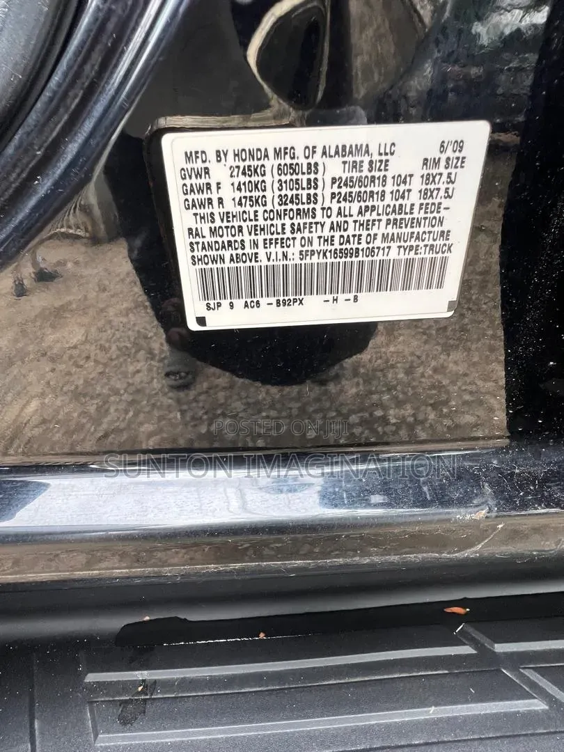Honda Ridgeline RTL 2009 Black