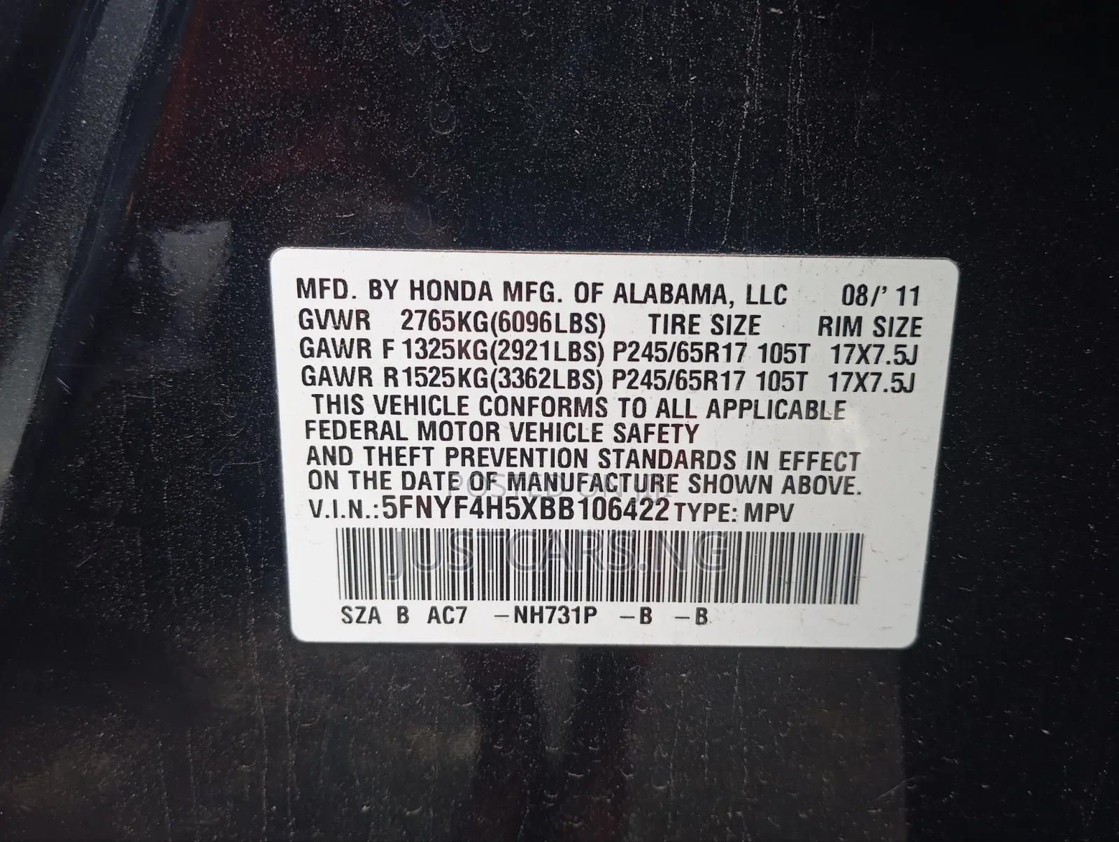 Honda Pilot 2011 Black