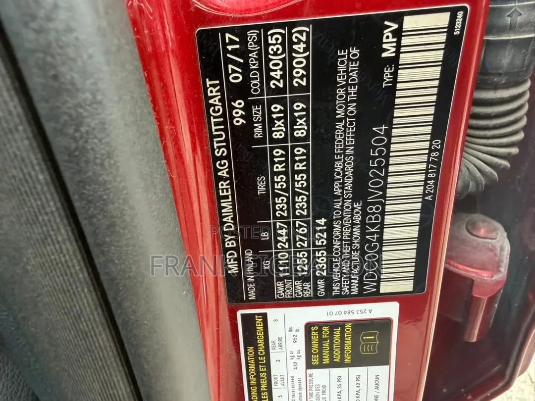 Mercedes-Benz GLC-Class 2018 Red