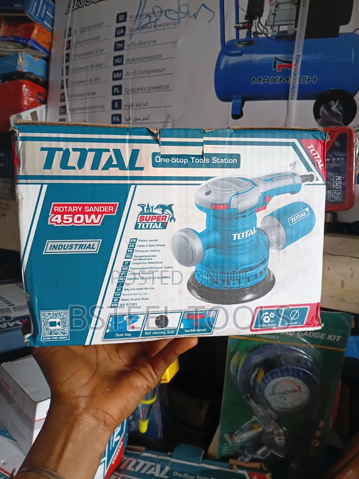 TOTAL 450W Rotary Sander – Electric Sanding Machine
