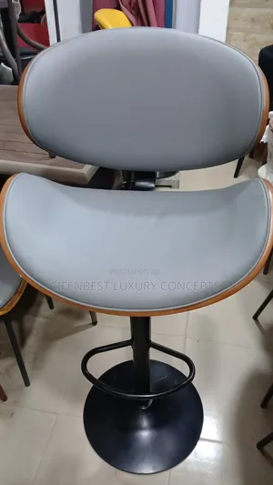 Unique Grey Rotational Bar Stool