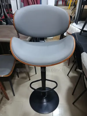 Unique Grey Rotational Bar Stool