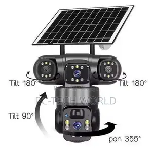 4G Solar Camera With Tripple Lens, 360 Rotation, Waterproof
