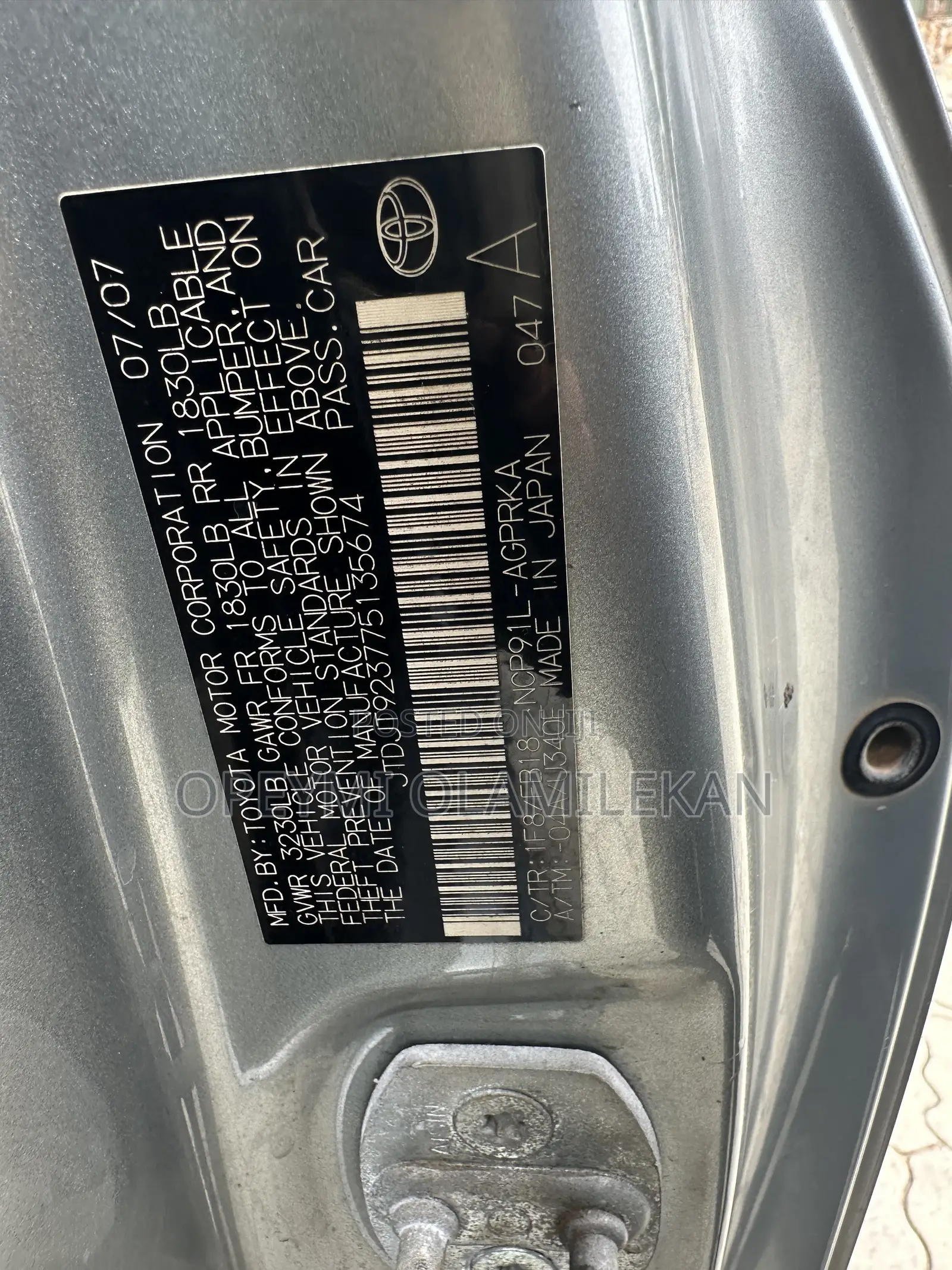 Toyota Yaris 2007 Silver