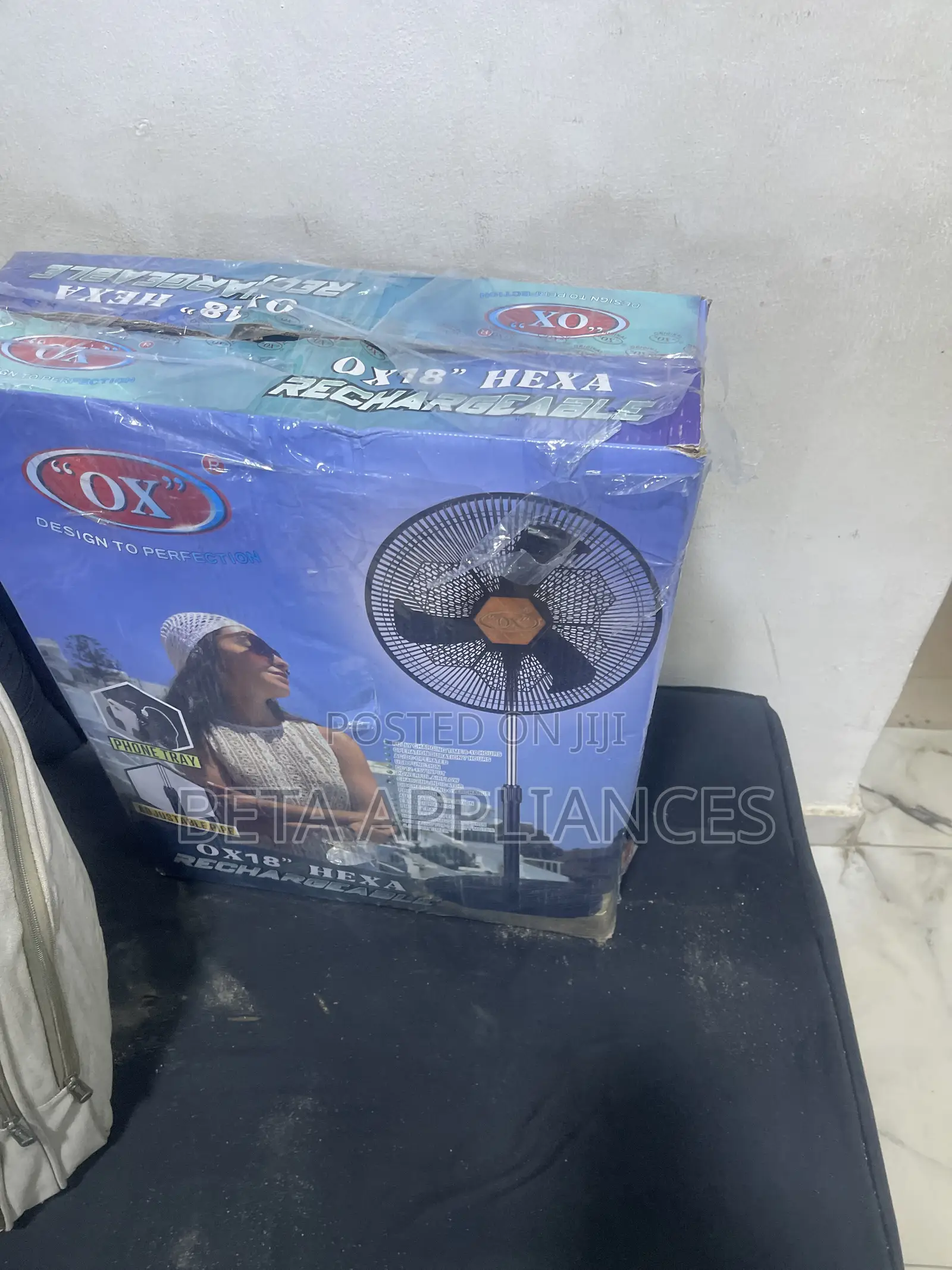 OX Hexa Rechargeable Standing Fan
