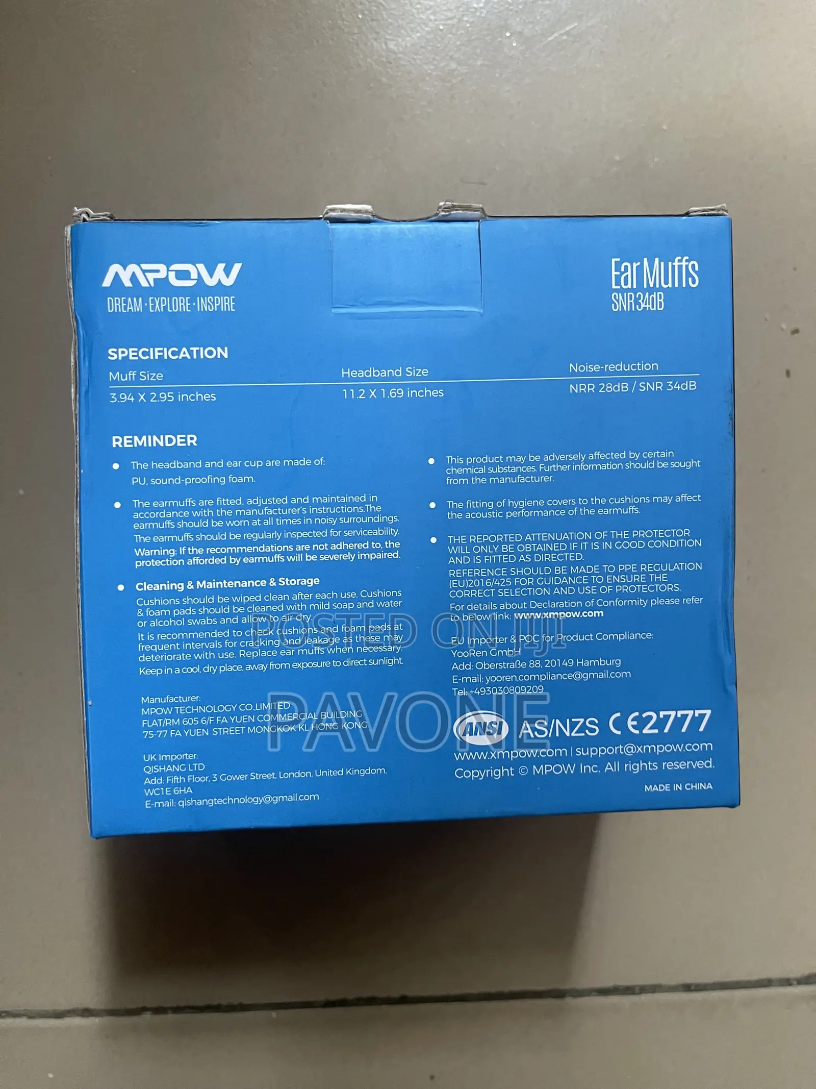 MPOW Safety Ear Muffs