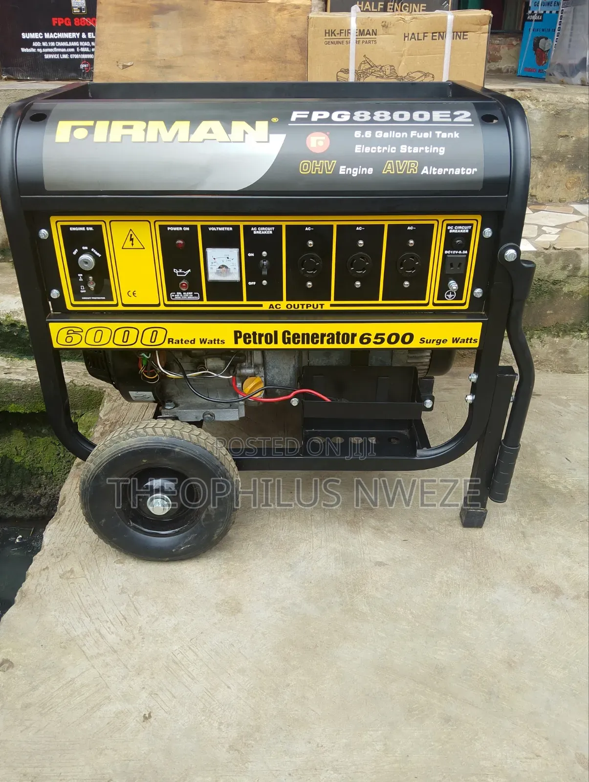 Black 8800 Fireman Automatic Generator